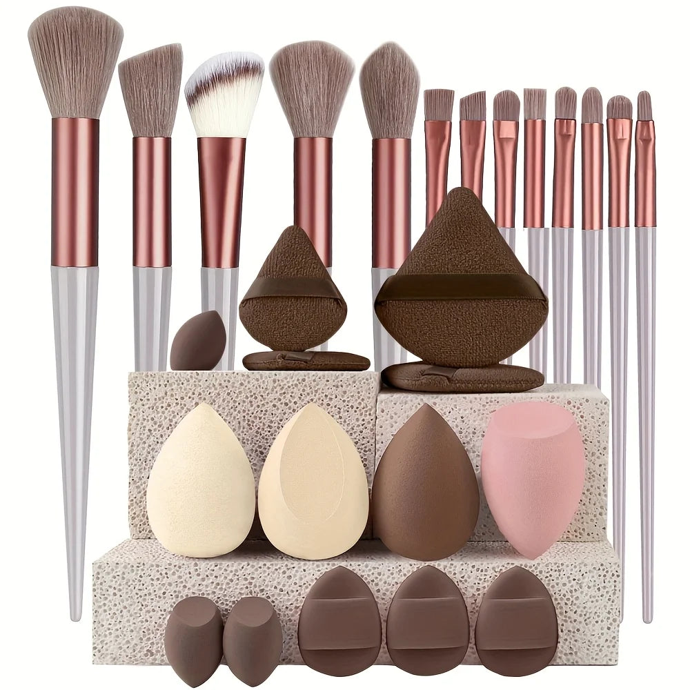 Makeup Brushes 8-29Pcs Makeup Kit Professional Women Cosmetic Soft Powder Brush Eyeshadow Foundation Full Set Travel Beauty Tool Good Vibrations