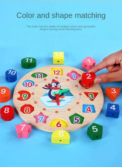 Montessori Wooden Toys for Babies 1 2 3 Years Boy Girl Gift Baby Development Games Wood Puzzle for Kids Educational Learning Toy Good Vibrations