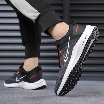 Men's Shoes 2025 New Summer Breathable Mesh Casual Sports Shoes Men's Trendyy Versatile Work Running Shoes Good Vibrations