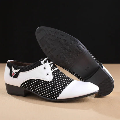 Mens Dress Shoes for Men Lace-Up Fashion Office High Quality Leather Comfy Business Man Formal Shoe Wedding Party Style Footwear Good Vibrations