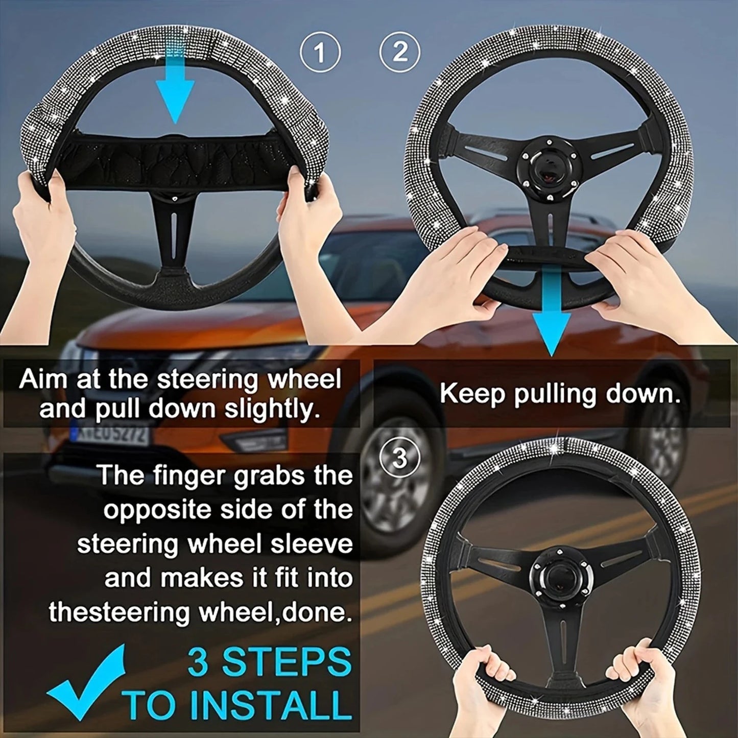 Automotive accessories embedded with pink diamonds, rhinestone interiors, essential car products - a variety of choices Good Vibrations Adult Super Store