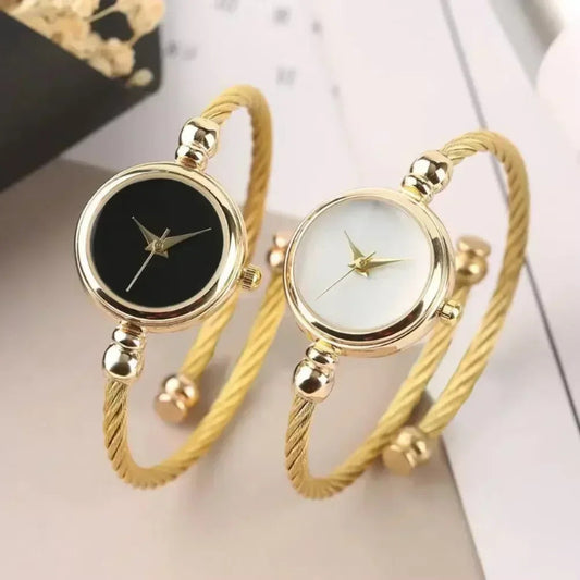 Watch for Women Small Gold Bangle Bracelet Luxury Watches Stainless Steel Ladies Quartz Wrist Watch Brand Casual Women Reloj Good Vibrations
