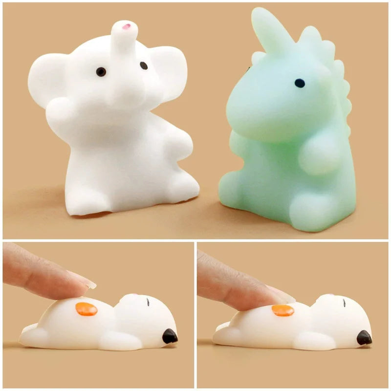 WW100pcs Mochi Squishies Kawaii Anima Squishy Toys For Kids Antistress Ball Squeeze Party Favors Stress Relief Toys For Birthday Good Vibrations
