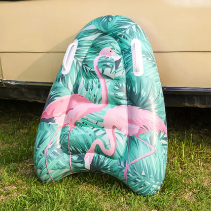 Inflatable Body Boards with Handles for Water Slides, Surfing Board for Slip Slide, Swimming Pool Floating Water Boards Good Vibrations