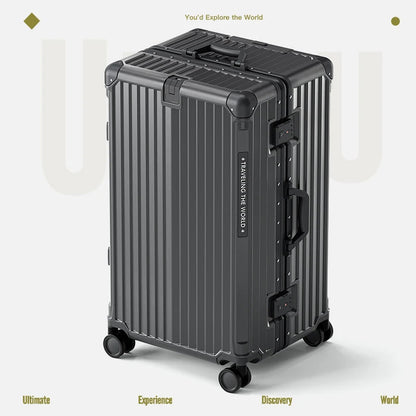 Hard Shell Carry-On Suitcase Rolling Travel Luggage with Spinner Wheels 20 24 26 28 30 Inch Large Capacity Durable Luggage Good Vibrations