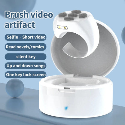 Multi-function Automatic Remote Control Portable Selfie Browse Video Read E-books Fingertip Controller for Mobile Phone Good Vibrations