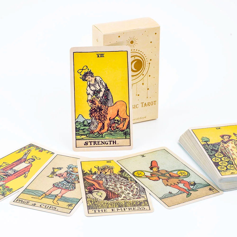 The Classic Tarot Cards Deck 78Pcs For Easy Beginners Fate Fortune Telling Party Tabletop Board Game Toy Good Vibrations