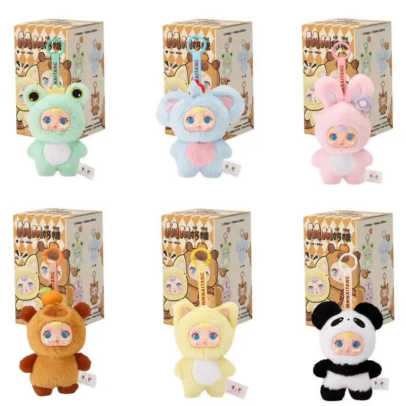 2025 New Cute Milk Candy Keychain Mysterious Blind Box Car Key Decoration Backpack Pendant Doll A Birthday Present Good Vibrations