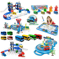 Korean Tayo The Little Bus Slingshot & Pull-Back Car Diy Track Toy Set Tayo Cartoon Car Toy Collection Car Model Christmas Gifts Good Vibrations