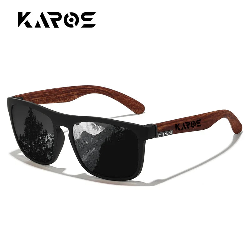 KAROS Sunglasses Men/Women Polarized Square Mirror Brand Design Luxury UV400 SunShade Unisex Fishing Driving Cycling Hiking Good Vibrations