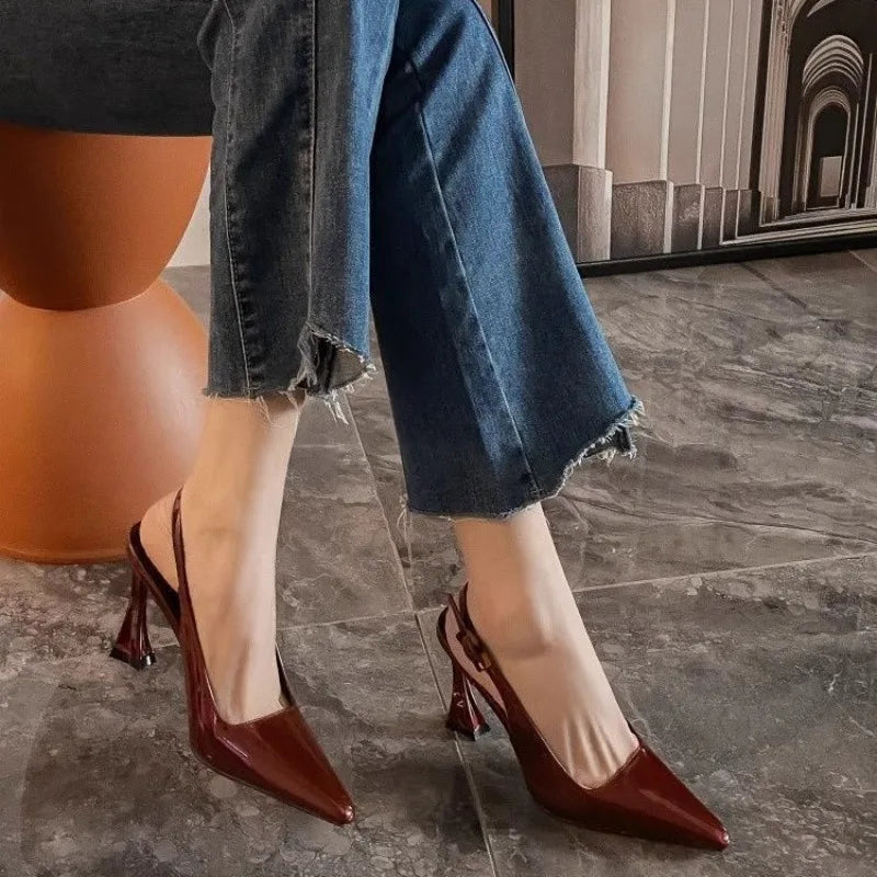 Fashion High Heels Luxurious Versatile Women's Shoes Slim Heel Temperament New Heeled Sandals Spring Elegant Pointed 2025 Pumps Good Vibrations