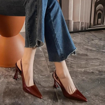 Fashion High Heels Luxurious Versatile Women's Shoes Slim Heel Temperament New Heeled Sandals Spring Elegant Pointed 2025 Pumps Good Vibrations