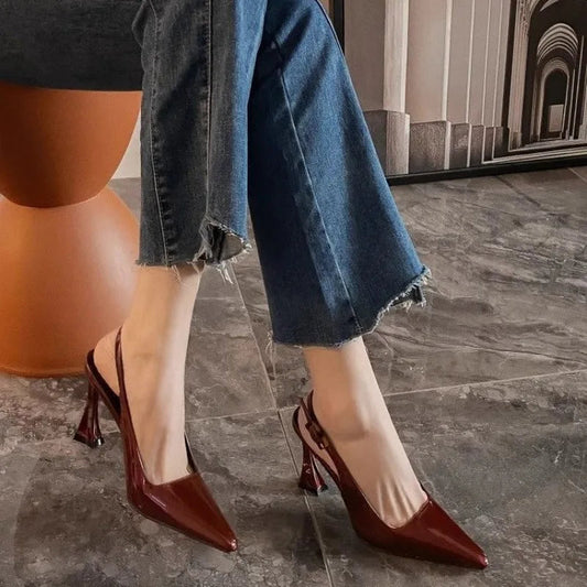 Fashion High Heels Luxurious Versatile Women's Shoes Slim Heel Temperament New Heeled Sandals Spring Elegant Pointed 2025 Pumps Good Vibrations