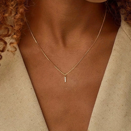 A-Z Initial Necklace 18K Gold Plated Necklace Cute Letter Stainless Steel Necklace for Women Good Vibrations