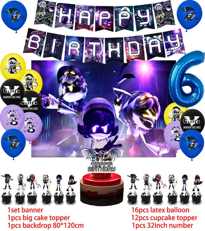 Murdered Drones Birthday Party Decoration Balloon Backdrop Cake Topper Murdered Drones Birthday Party Supplies Baby Shower Good Vibrations