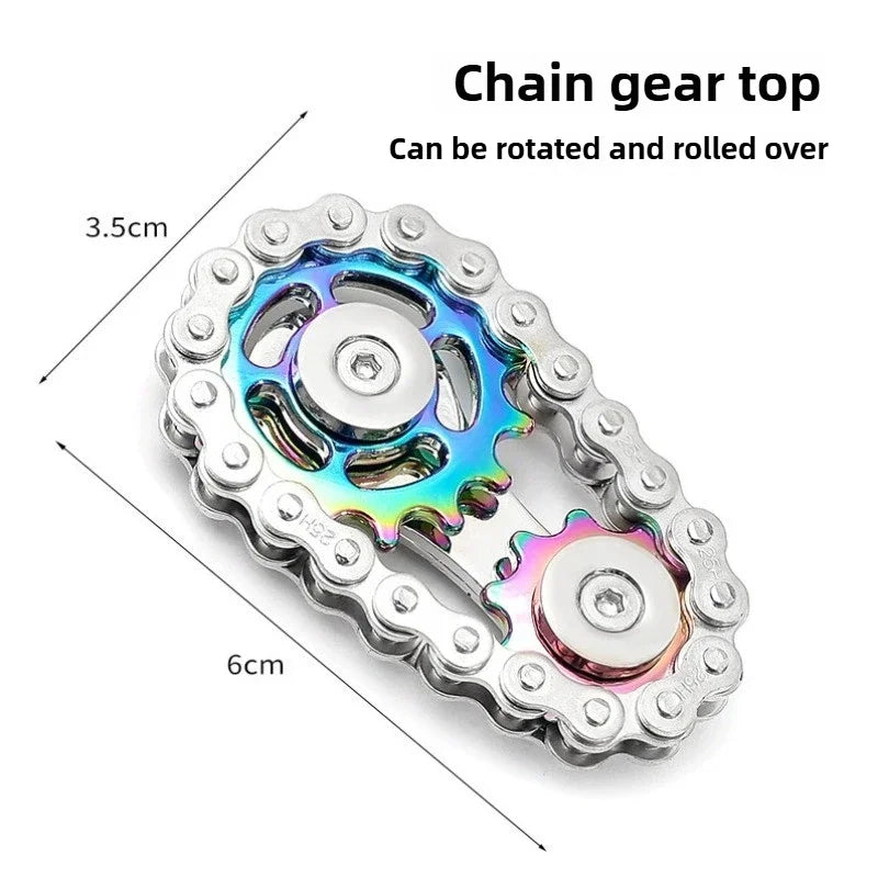 Metal Fidget Spinner Office Desk Toy Stress Relief Gears Hand Spinner for Adults desk decoration home decor Relieve stress relax Good Vibrations