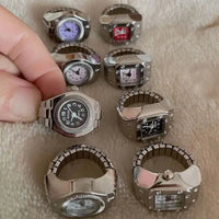 Fashion Rings Finger Watches for Women Men 2025 Fashion Party Quartz Watches Unisex Couple Rings Jewelry Gifts Good Vibrations