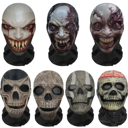 Halloween Mask Cosplay Props Balaclava Full Face Elastic Mesh Breathable Skull Headcovers Horror Party Halloween Ghost Face Good Vibrations