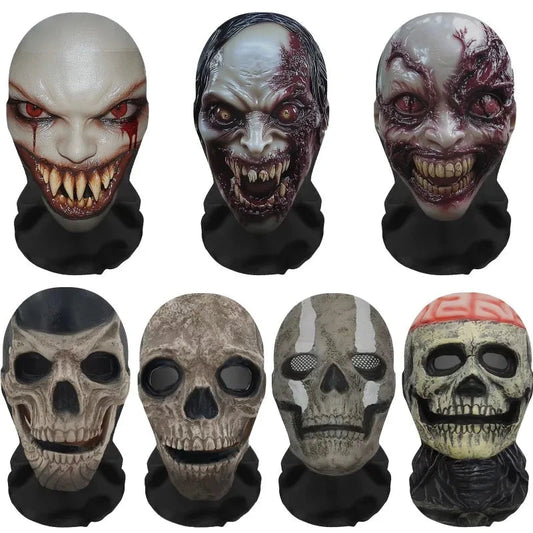 Halloween Mask Cosplay Props Balaclava Full Face Elastic Mesh Breathable Skull Headcovers Horror Party Halloween Ghost Face Good Vibrations