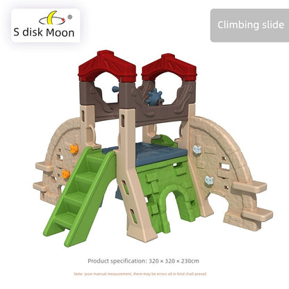 Kids' Playhouse Outdoor Play House Toys Indoor Multifunctional Small House Slide Combination Mushroom House Amusement Park Good Vibrations