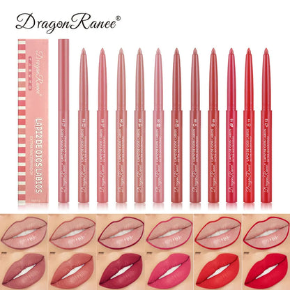 Lip Liner Lipstick Pen Waterproof Long-Lasting Hook Line Lip Pencil Matte Matte Beginner Automatic Lip Liner Bean Paste Color Hook Pen Automatic Rotating Lip Liner Good Vibrations