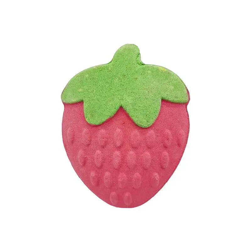 Strawberry Bathing Bomb Natural Mini Handmade Spa Bomb Bath Salt Ball Rich Essential Oils Moisturizing Dry Skin Relaxing Scent Good Vibrations
