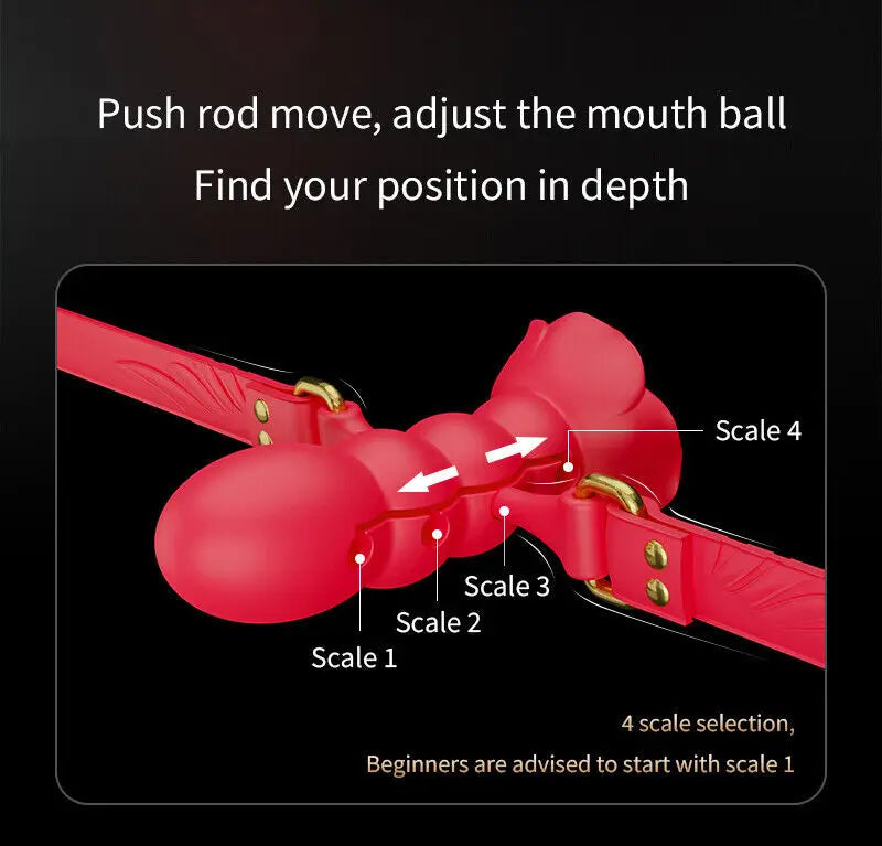Silicone Rose Mouth Gag Extender Ball Oral Fixation Erotic Toys PU Harness Strap Belt Bdsm Bondage Costume Face Mask Adult Games GOOD Vibrations