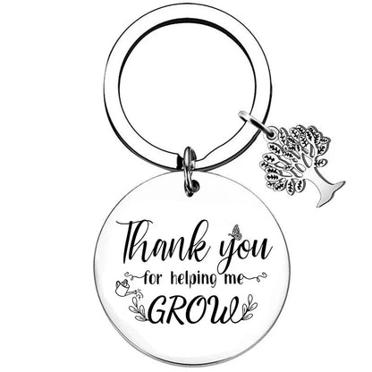 New Teacher Appreciation Gift Keychain Pendant  Graduation Key Chains Keyrings Gift Teachers Plant Seeds That Grow Forever Good Vibrations