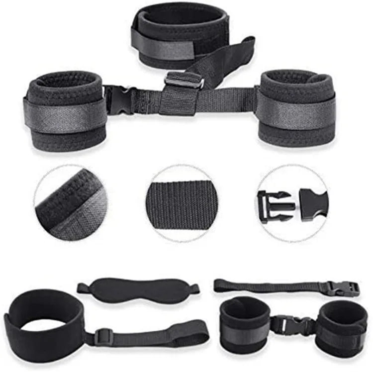 Handcuff Blindfold Sex Toy Set BDSM Bondage Sextoy for Adults