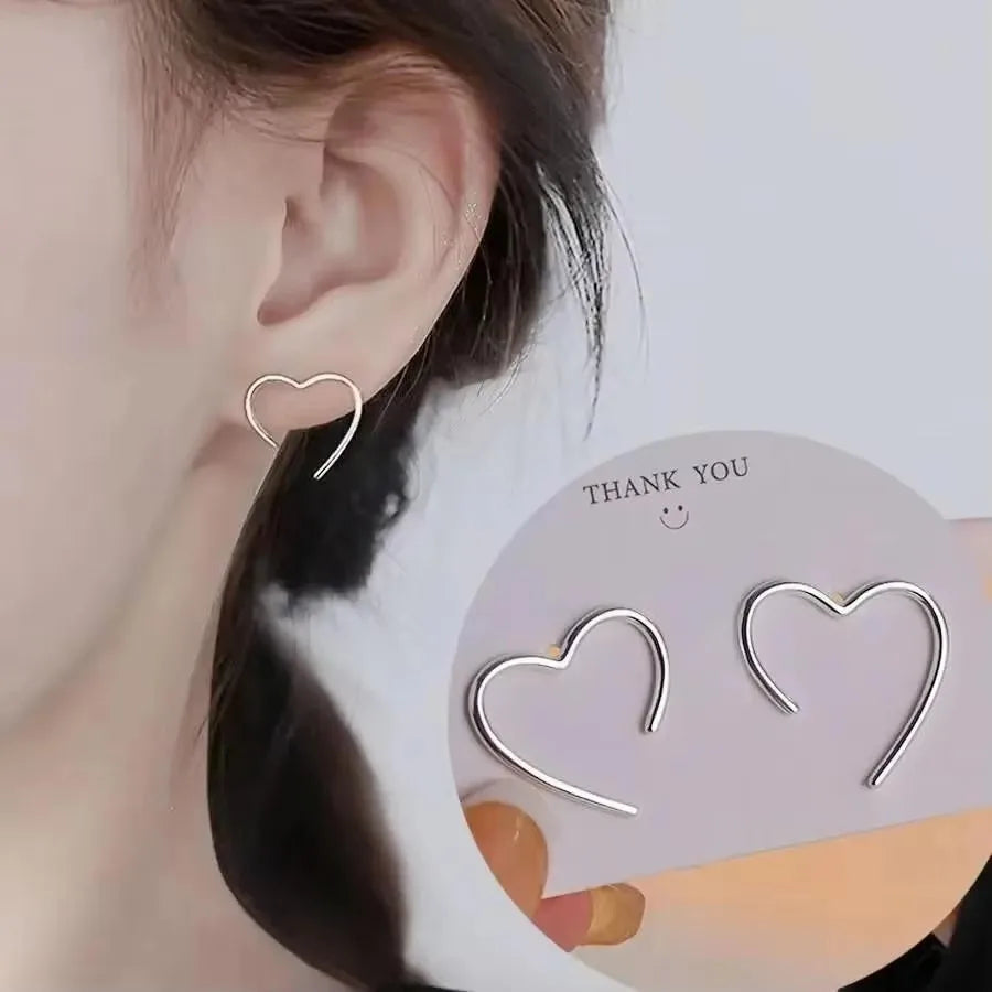 925 Silver Needle Korean Fashion Zircon Geometric Earrings For Women Jewelry 2026 Trending Luxury Crystal Cross Stud Earrings Good Vibrations