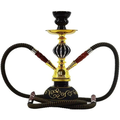 Black Blue Green Red White Yellow,10.6in\27cm Small,Single\Double Hose 1\2,Bar Shisha Full Set Luxury Smoking Pipe Hookah Set Good Vibrations