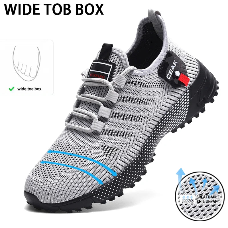 Men's running shoes are lightweight and breathable casual shoes, daily men's widened outdoor casual sports shoes are simple Good Vibrations