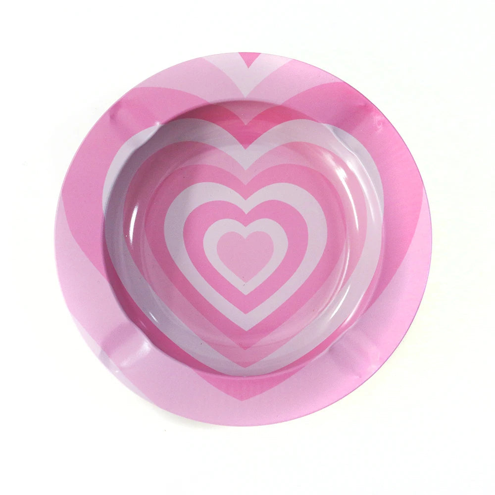 Cartoon Metal Rolling Tray - round Tobacco Herb Ashtray Creative Cigarette Holder Smoking Accessories Good Vibrations