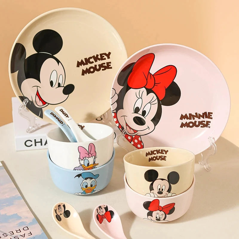 Mickey Minnie Ceramic Tableware Gift Couple Children's Home Cute High-Pretty Tableware Spoon Good Vibrations