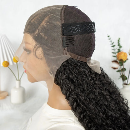 Knotless Braided Wigs With Curly Hair 13x6 Synthetic Braided Wigs Cornrows Wigs Afro Kinky Curly  Braided Wigs For Black Women Good Vibrations
