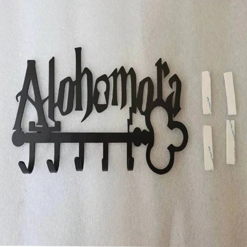 Halloween for Creative Metal for Key Holder wih 5 Hooks Iron Art Wall Mounted Adhesive Black Hanger  Hat Towel for G5AB Good Vibrations