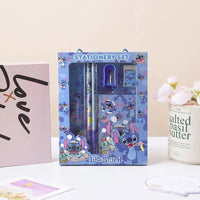 6PCS/Set Stitch Stationery Set School Gifts With Pencil Pen Sharpener Eraser Notebook Ruler Good Vibrations
