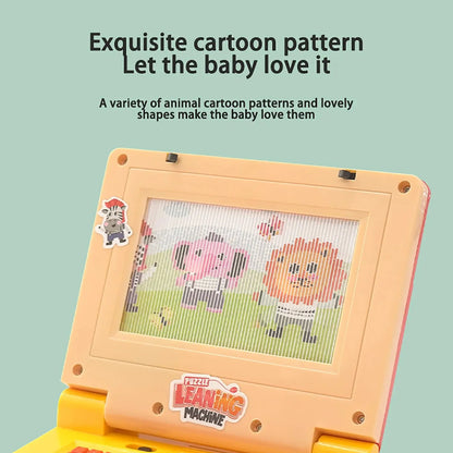 Baby puzzle early education toys, simulation notebook, lighting and music, baby enlightenment toys Good Vibrations