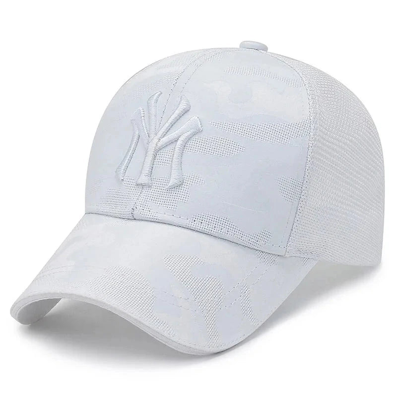 Fashion Letter Embroidery Camouflage Baseball Hats Spring and Autumn Outdoor Adjustable Casual Hats Sunscreen Hat Good Vibrations
