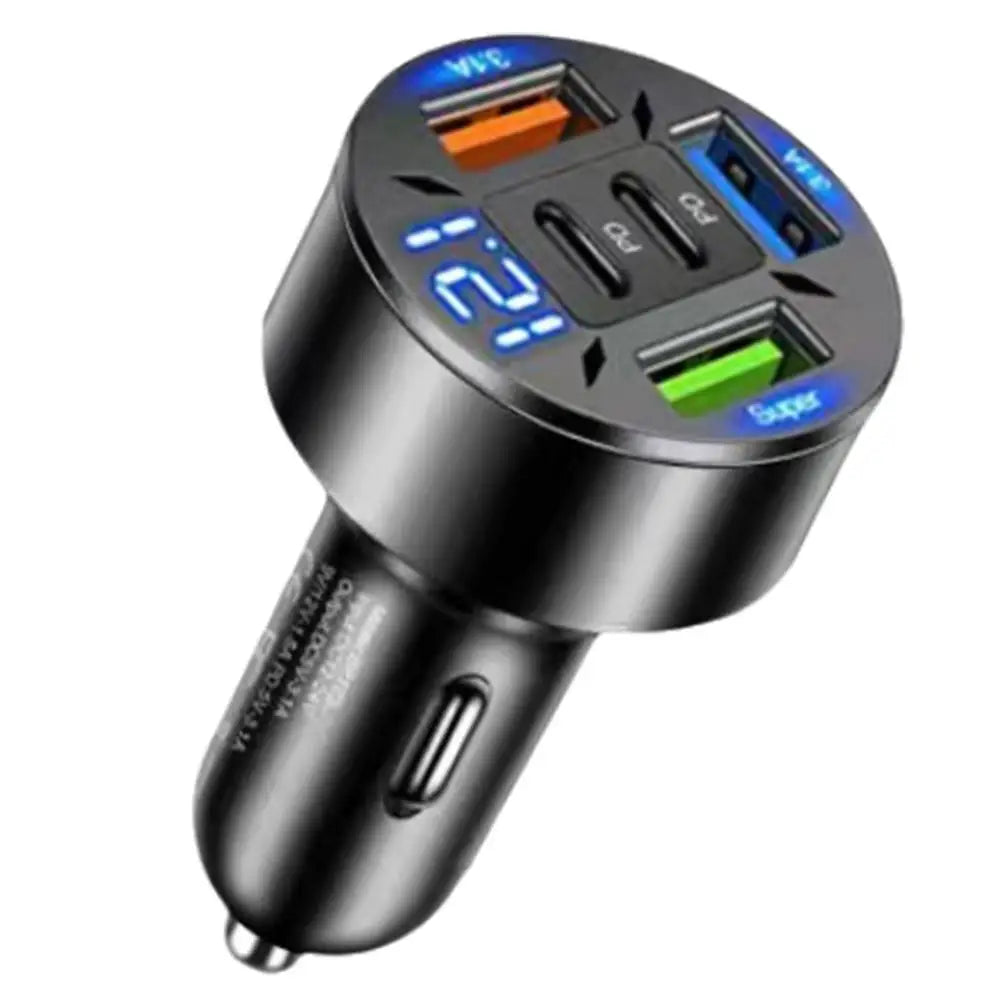 250W 5 Ports Car Charger Fast Charging PD QC3.0 USB C Car Phone Charger Type C Adapter In Car For IPhone Good Vibrations
