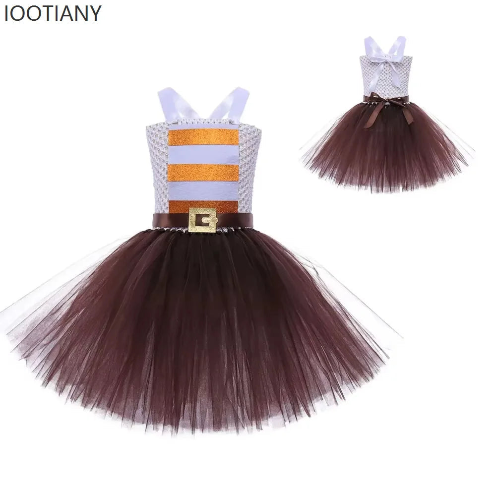 Anime Movie Disgust Anxiety Character Full Set Children Girl Sweet Cute Dress Halloween Carnival Party Stage Performance Costume Good Vibrations