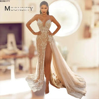 Wedding Party Dress Female Evening Elegant Sexy Deep V Neck Strap Sleeveless Sequined Long Maxi Dresses for Women 2024 Good Vibrations