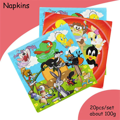 Disney Theme Birthday Party banner Decorations Paper Cup Plate Straw Baby Shower Kids Birthday Party Supplies Good Vibrations