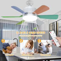 40W Socket Fan Light bombilla con ventilador de techo Smart Remote Control Ceiling Led  Bulb E27 Lamp For Bedroom Living Room Good Vibrations