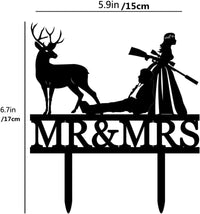 Funny Hunting Wedding Cake Topper Deer Hunt Hunter Wedding Cake Topper Hunt is Over Cake Topper For Wedding/Anniversary/Bridal Good Vibrations