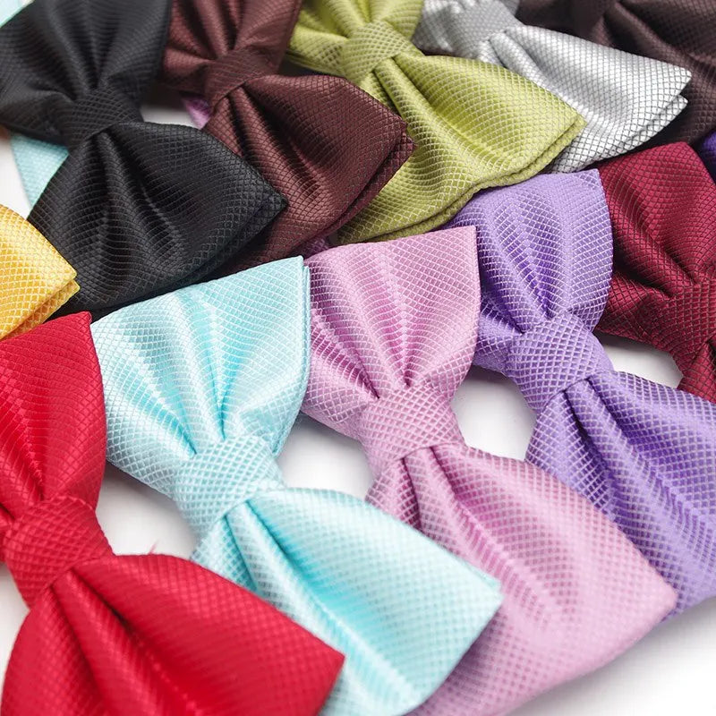 Men Bowties Solid Color Butterfly Wedding Necktie for Boys Girls Candy Bowknot Accessories Plaids Multicolor Adjust Neck Bow Tie Good Vibrations