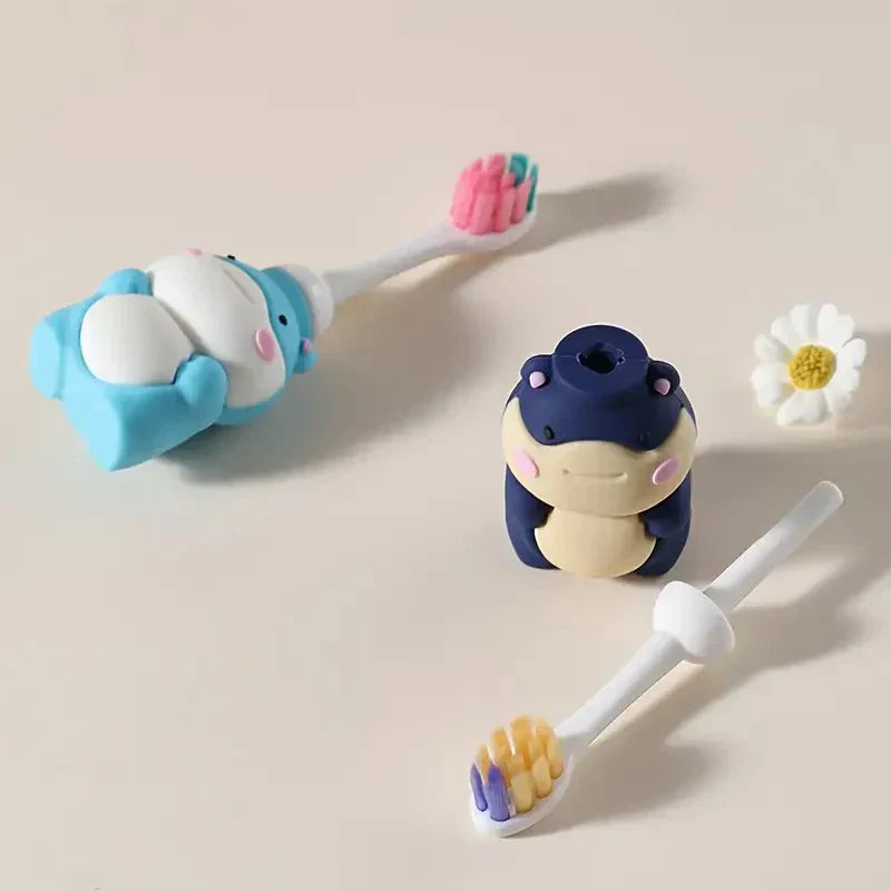 Baby Toothbrush - Cute Animal Pattern (Panda, Blue Whale, Seal)-Super Soft Microfiber Bristles, Gentle Gum Protection, Fragrance-Free, Ergonomic Handles for Infants and Toddlers Good Vibrations