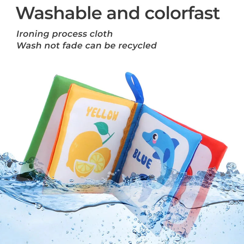 4 Pages Enlightenment Early Learning Books Children Black and White Cloth Book for Kids Montessori Educational Toys Good Vibrations