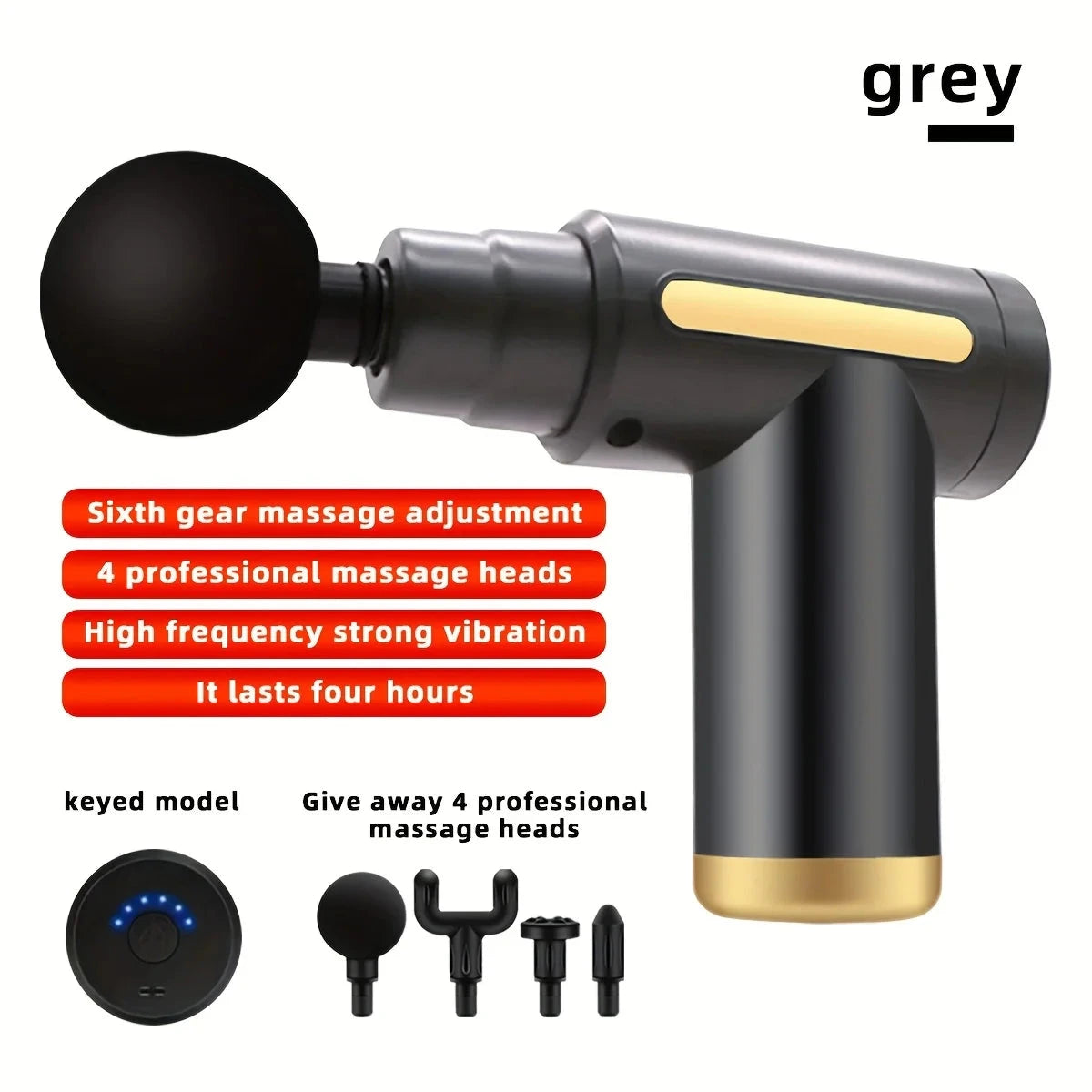 Long endurance TYPE-C mouth electric massager with six adjustable levels, silent fascia gun, multifunctional button fascia gun Good Vibrations