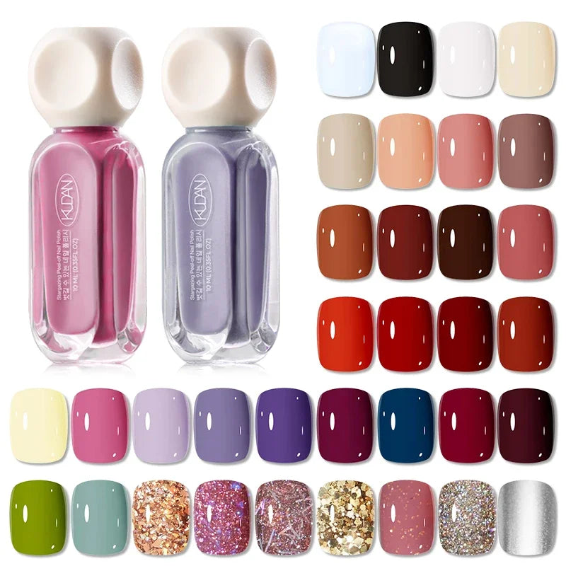 10ml Peel Off Water-Based Starry Nail Polish Fast Drying Long-Lasting Healthy And Brightening Effect No Need Lamp Cure Good Vibrations